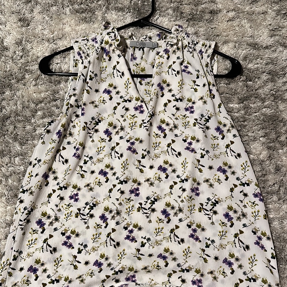 purple floral tank